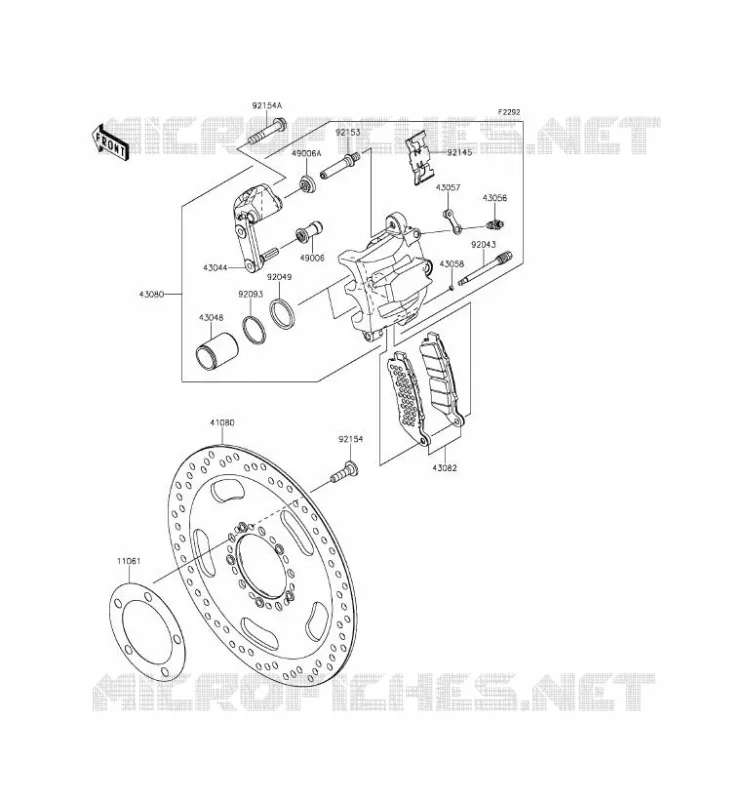 FREIN AVANT Kawasaki MOTOS 650 2016 VULCAN S ABS  EN650BGFA