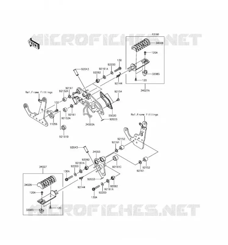 REPOSE PIED Kawasaki MOTOS 650 2017 VULCAN S  EN650CHF