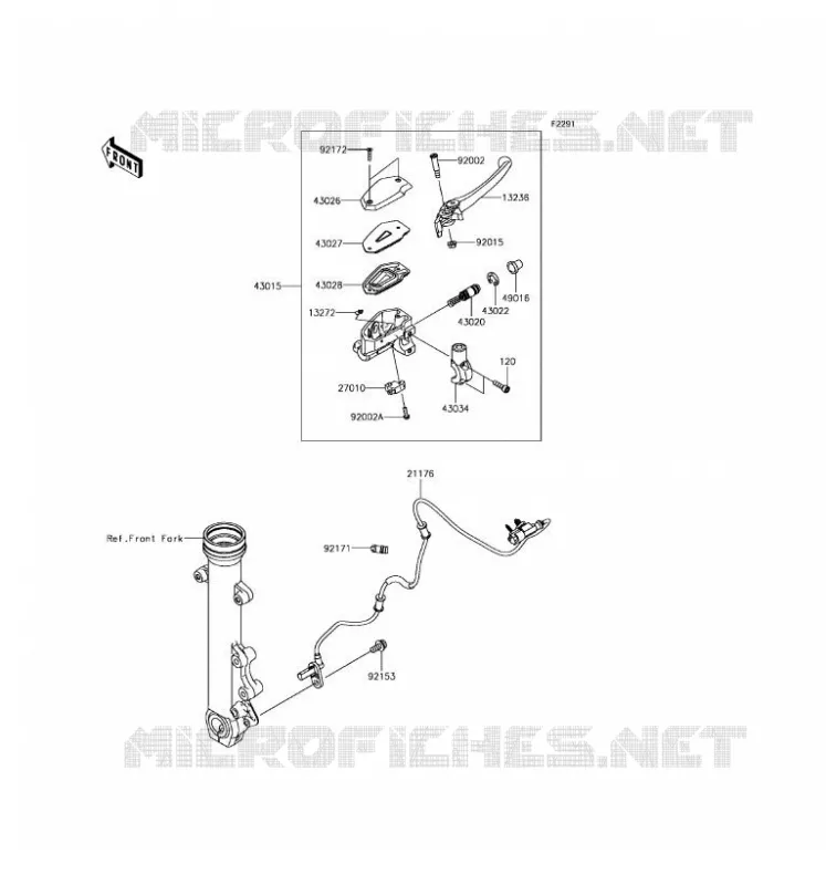 MAITRE CYLINDRE AV Kawasaki MOTOS 650 2017 VULCAN S ABS  EN650DHFA