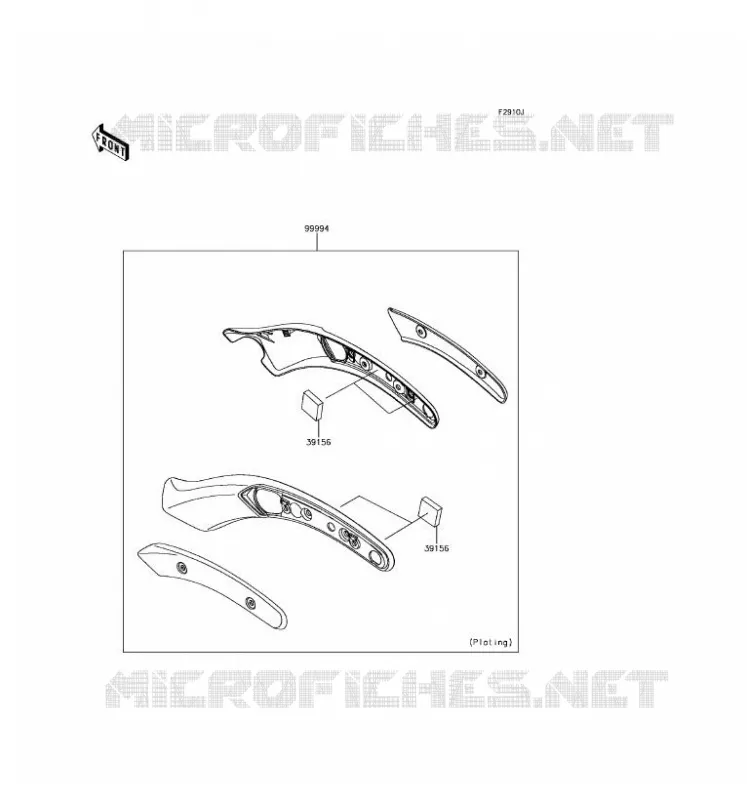 Accessory(Fender Strut Cover) Kawasaki MOTOS 650 2017 VULCAN S ABS  EN650DHFA