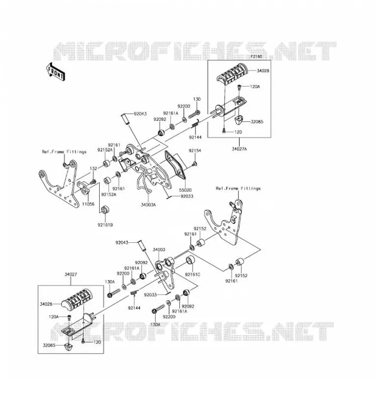 REPOSE PIED Kawasaki MOTOS 650 2017 VULCAN S ABS  EN650DHFA