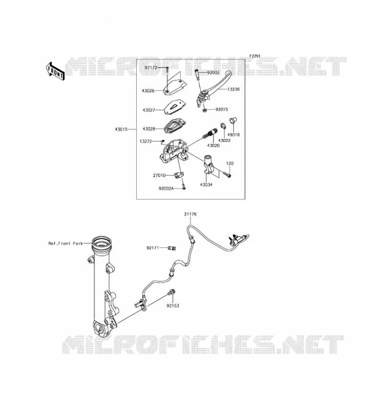 MAITRE CYLINDRE AV Kawasaki MOTOS 650 2017 VULCAN S ABS  EN650EHF