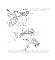 GARDE BOUE ARRI&Egrave;RE pour Kawasaki Z300 ABS