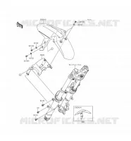 GARDE BOUE AVANT pour Kawasaki Z300 ABS