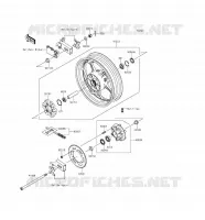 MOYEU ARRIERE pour Kawasaki Z300 ABS