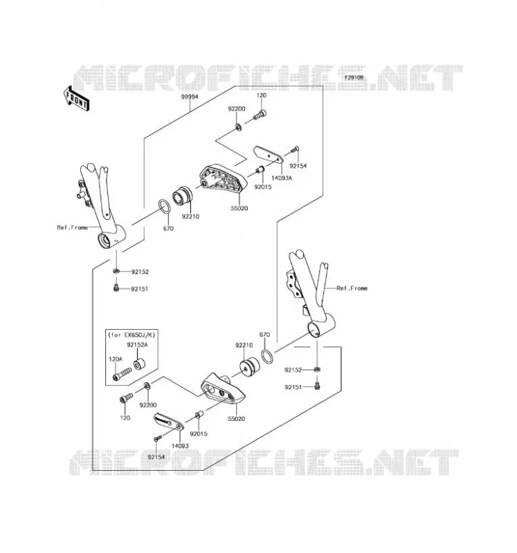 ACCESSOIRE(PROTEGE CARTER) Kawasaki MOTOS 650 2017 Z650  ER650GHF