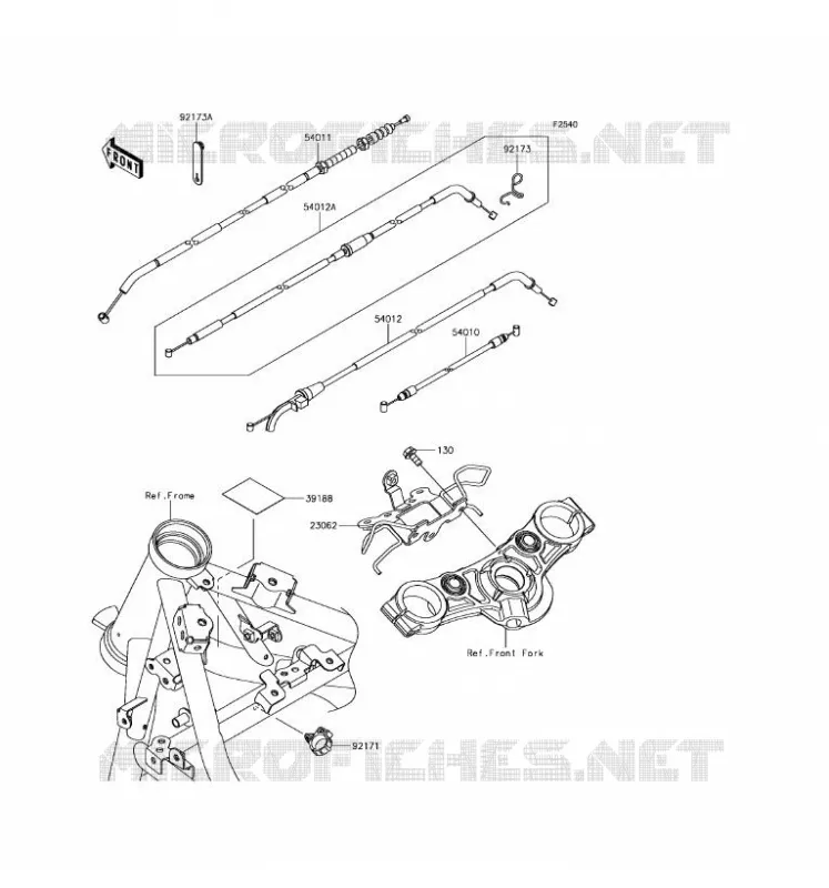 CABLES Kawasaki MOTOS 650 2017 Z650  ER650GHF