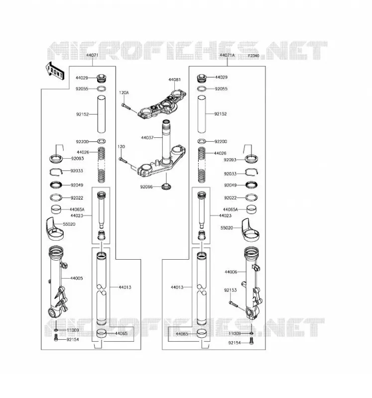 FOURCHE Kawasaki MOTOS 650 2017 Z650  ER650GHF