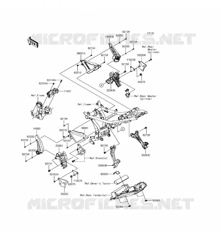 PIECE DE CADRE (COUVERTURE) Kawasaki MOTOS 650 2017 Z650  ER650GHF