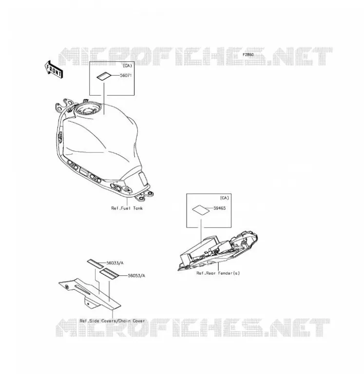 LABEL Kawasaki MOTOS 650 2017 Z650 ABS  ER650HHF