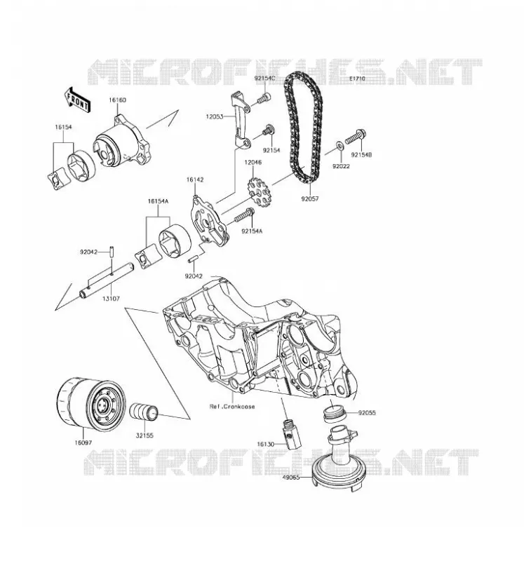 POMPE A HUILE/FILTRE &Agrave; HUILE Kawasaki MOTOS 650 2017 Z650 ABS  ER650HHF