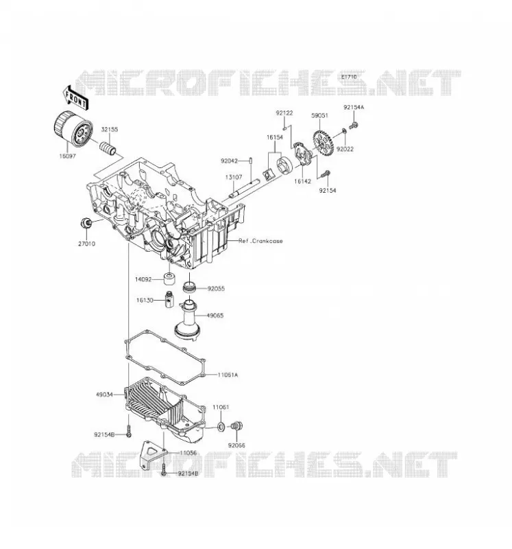 POMPE A HUILE Kawasaki MOTOS 300 2016 NINJA 300  EX300AGFA