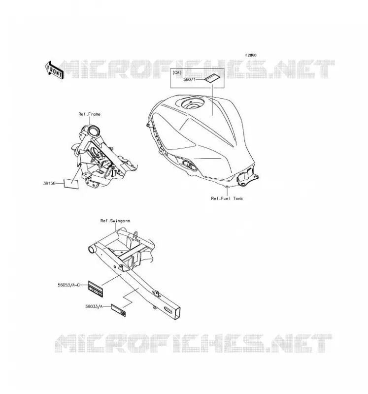 LABEL Kawasaki MOTOS 300 2016 NINJA 300 ABS  EX300BGF