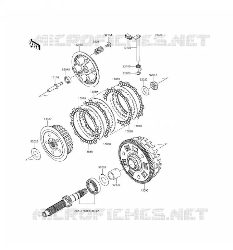 EMBRAYAGE Kawasaki MOTOS 650 2016 ER-6F  EX650EGF