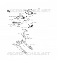 CACHE LAT&Eacute;RAL/GARDE CHAINE pour Kawasaki ER-6F