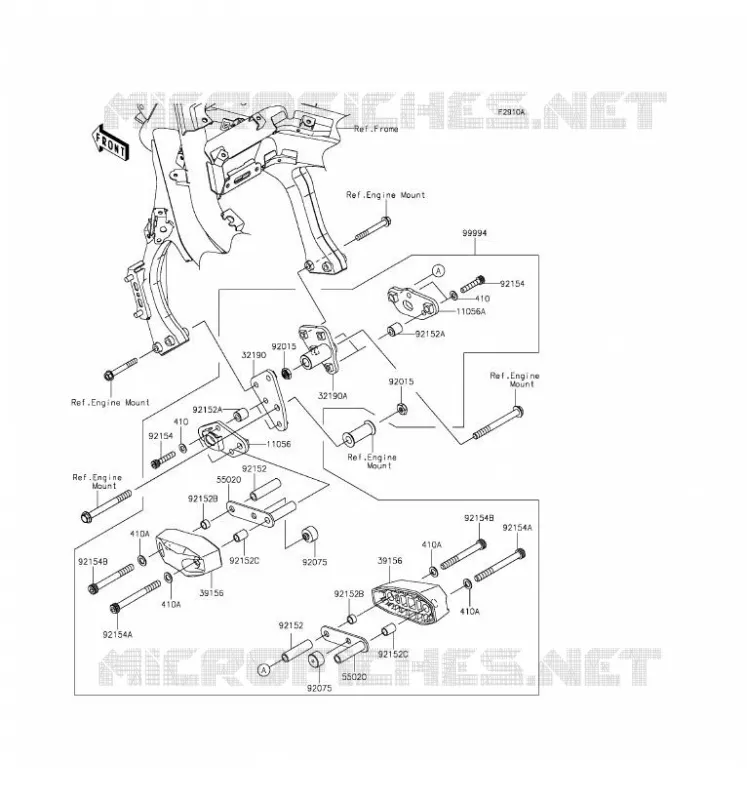 ACCESSOIRE (PROTECTION MOTEUR) Kawasaki MOTOS 650 2016 ER-6F  EX650EGF