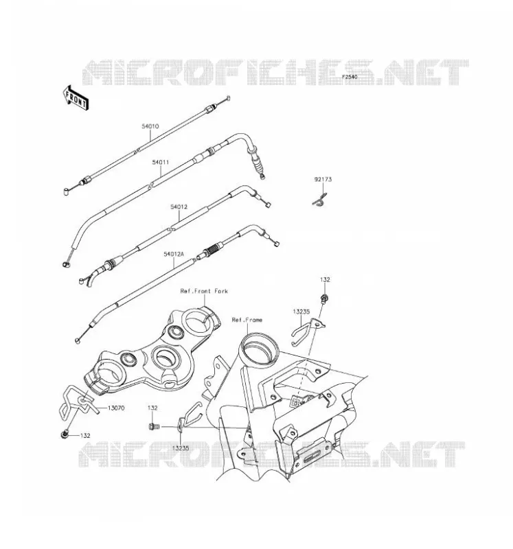 CABLES Kawasaki MOTOS 650 2016 ER-6F  EX650EGF