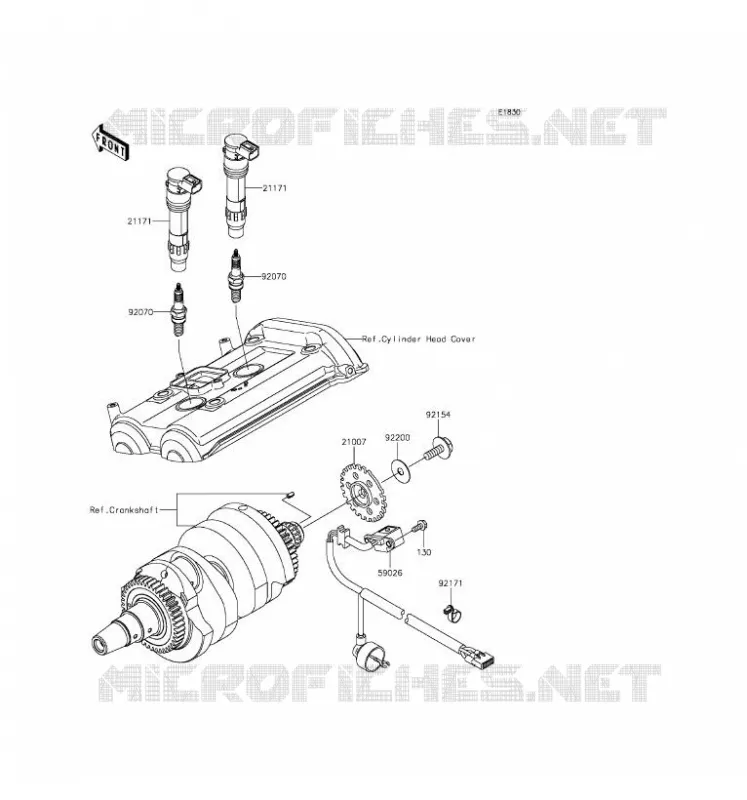 SYSTEME D&acute;ALLUMAGE Kawasaki MOTOS 650 2016 ER-6F  EX650EGF