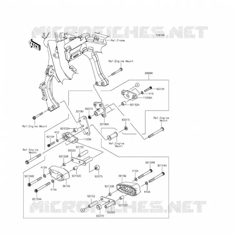 ACCESSOIRE (PROTECTION MOTEUR) Kawasaki MOTOS 650 2016 ER-6F  EX650EGF