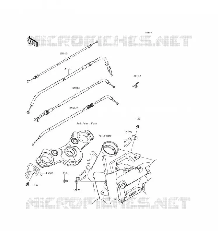 CABLES Kawasaki MOTOS 650 2016 ER-6F  EX650EGF