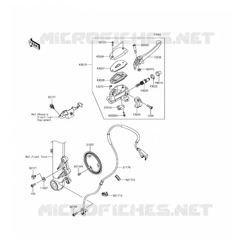 MAITRE CYLINDRE AV Kawasaki MOTOS 650 2017 NINJA 650 ABS  EX650KHF