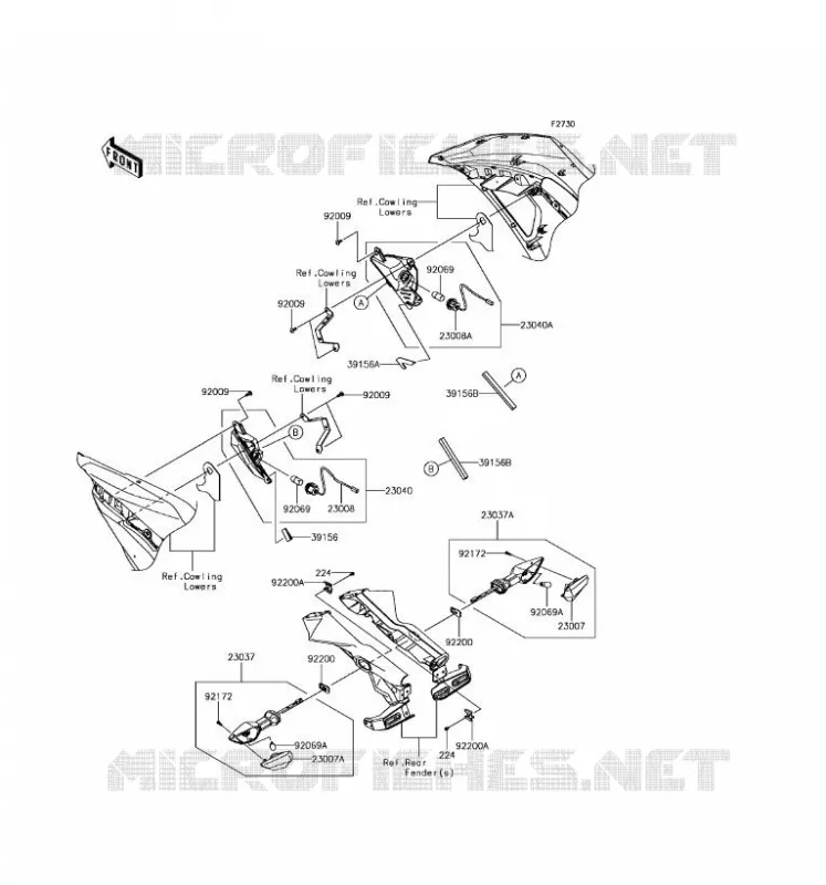 CLIGNOTANTS Kawasaki MOTOS 650 2017 NINJA 650 ABS  EX650KHF