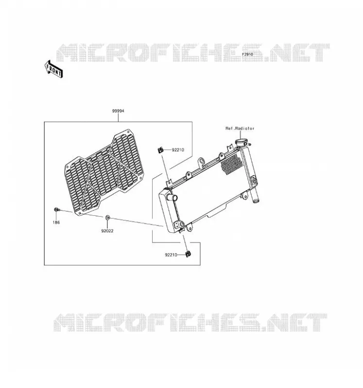 Accessory(Radiator Screen) Kawasaki MOTOS 650 2017 NINJA 650 ABS  EX650KHF