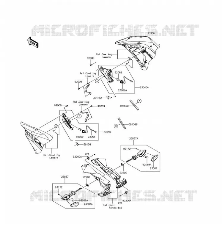 CLIGNOTANTS Kawasaki MOTOS 650 2017 NINJA 650 ABS  EX650KHF