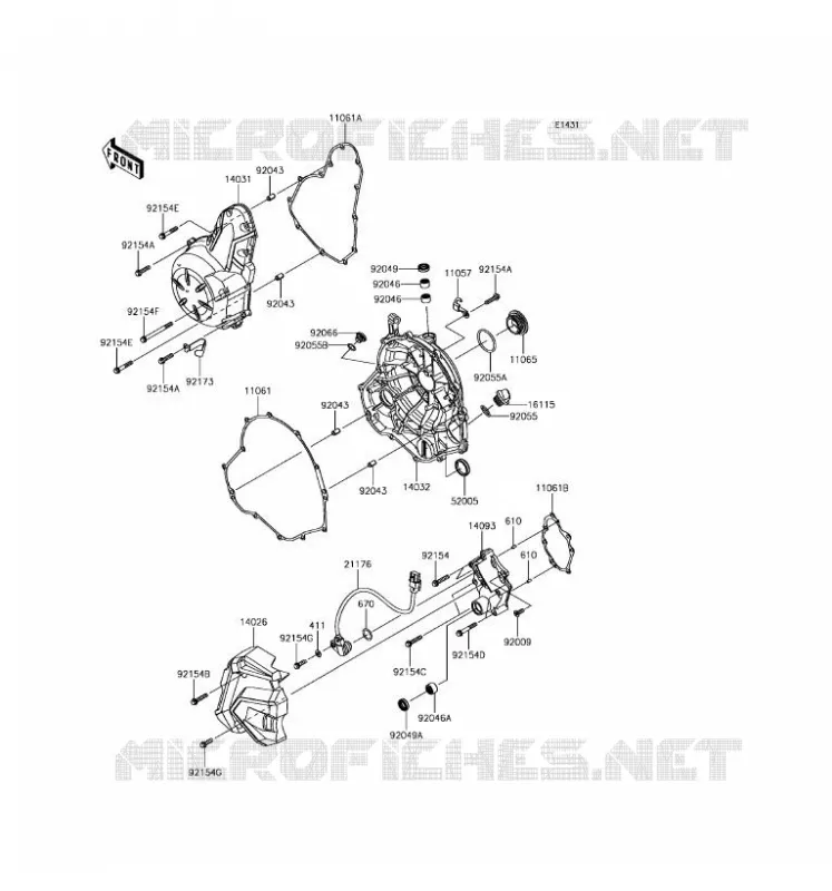 COUVERCLES MOTEUR Kawasaki MOTOS 650 2017 NINJA 650 ABS  EX650KHF