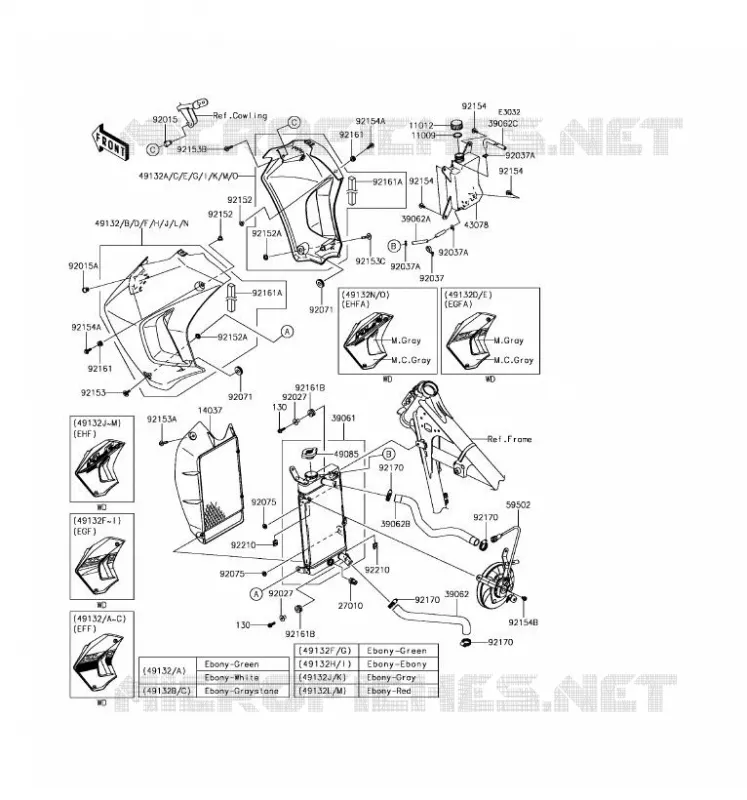 RADIATEUR Kawasaki MOTOS 650 2016 KLR650  KL650EGF