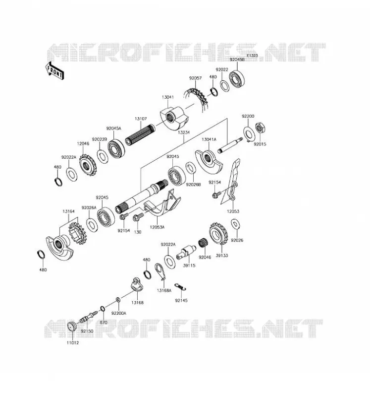 BALANCIER Kawasaki MOTOS 650 2016 KLR650  KL650EGF