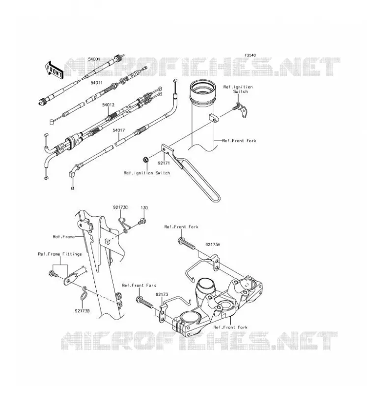 CABLES Kawasaki MOTOS 650 2016 KLR650  KL650EGF