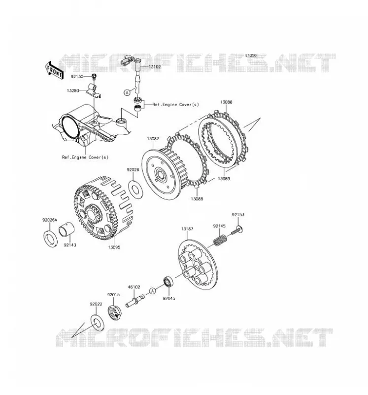 EMBRAYAGE Kawasaki MOTOS 650 2016 KLR650  KL650EGF