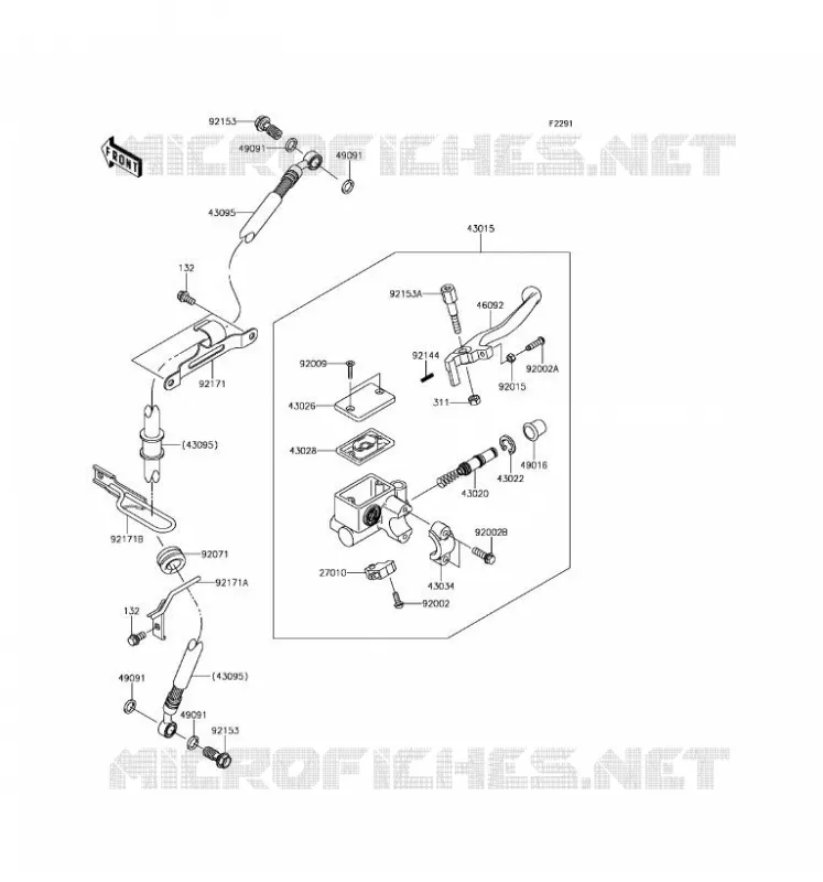 MAITRE CYLINDRE AV Kawasaki MOTOS 650 2016 KLR650  KL650EGF