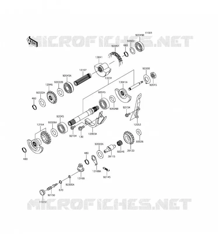 BALANCIER Kawasaki MOTOS 650 2017 KLR650  KL650EHF