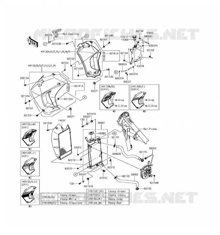 RADIATEUR Kawasaki MOTOS 650 2017 KLR650  KL650EHF
