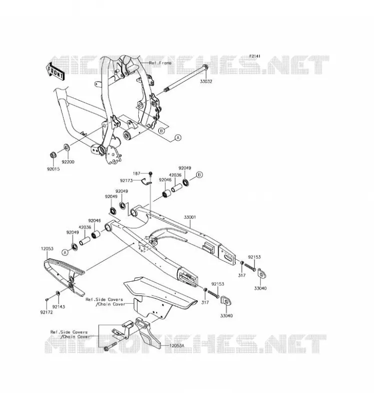 BRAS OSCILLANT Kawasaki MOTOS 650 2017 KLR650  KL650EHF