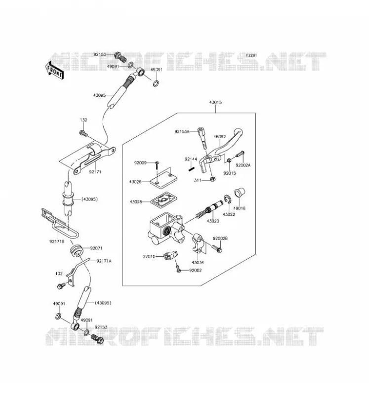 MAITRE CYLINDRE AV Kawasaki MOTOS 650 2017 KLR650  KL650EHFA