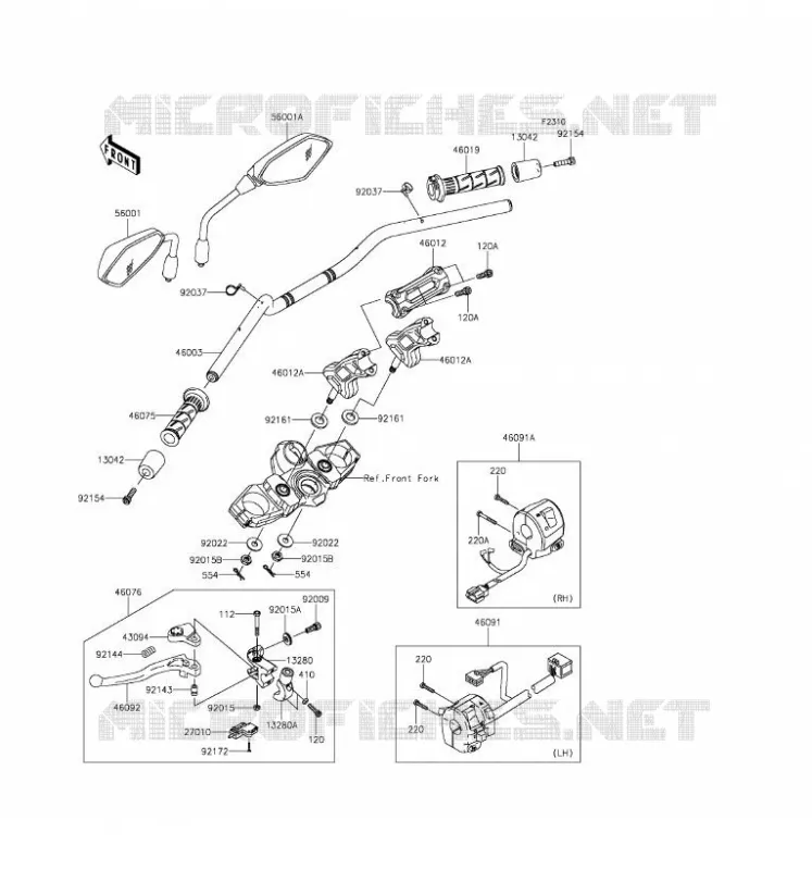 GUIDON Kawasaki MOTOS 650 2016 VERSYS 650  KLE650EGF