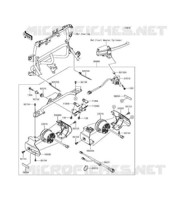 ACCESSOIRE(PHARE ADDITIONEL) Kawasaki MOTOS 650 2017 VERSYS 650 ABS  KLE650FHF