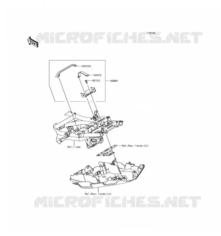ACCESSOIRE (SUPPORT ANTIVOL U) Kawasaki MOTOS 650 2017 VERSYS 650 ABS  KLE650FHFA