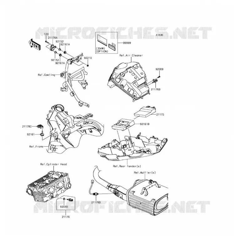INJECTION CARBURANT Kawasaki MOTOS 650 2017 VERSYS 650 ABS  KLE650FHFA