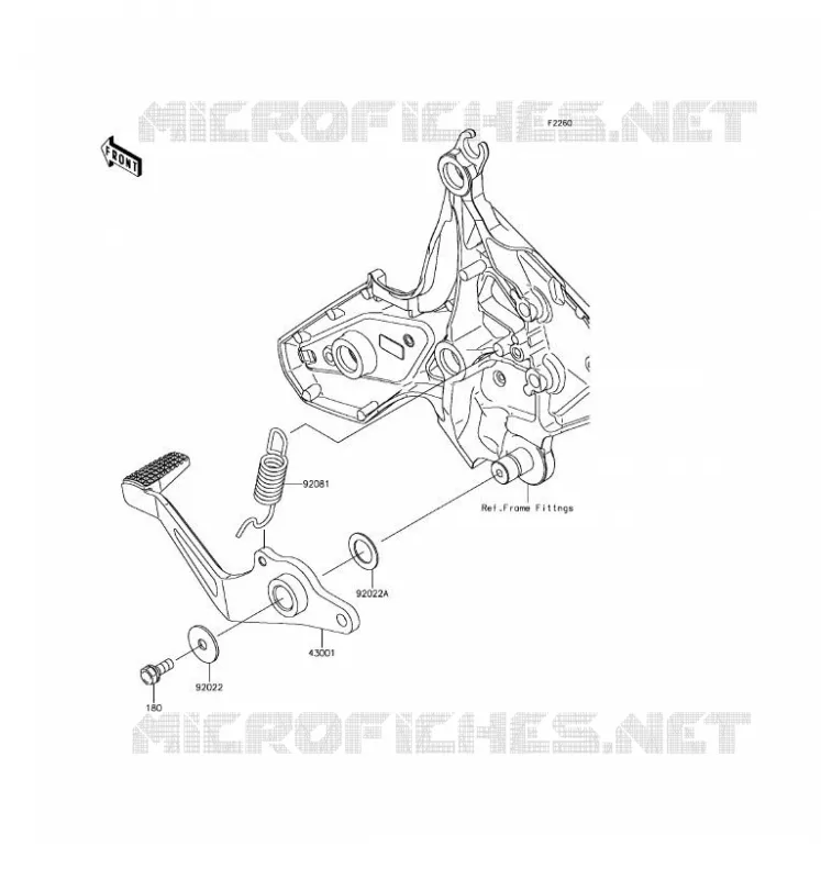 PEDALE DE FREIN Kawasaki MOTOS 650 2017 VERSYS 650 ABS  KLE650FHFA