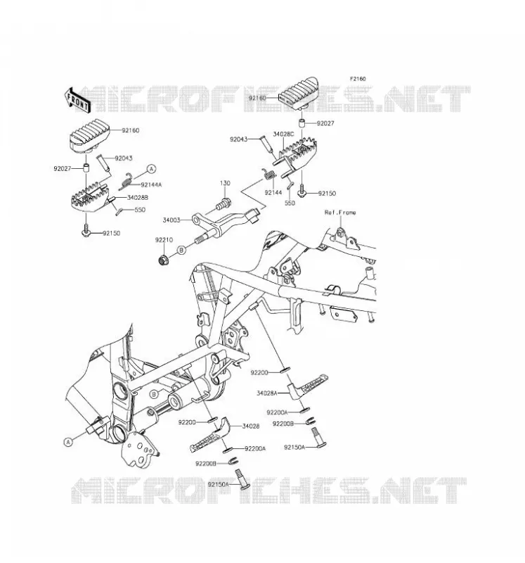 REPOSE PIED Kawasaki TOUT-TERRAIN 250 2016 KLX250  KLX250SGF