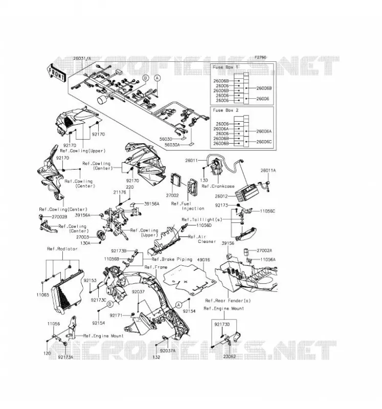 CHASSIS EQUIPMENT ELECTRIQUE Kawasaki MOTOS 1000 2016 VERSYS 1000  KLZ1000BGF