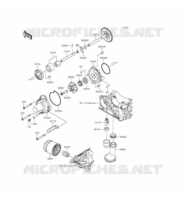 POMPE A HUILE Kawasaki MOTOS 1000 2016 VERSYS 1000  KLZ1000BGF