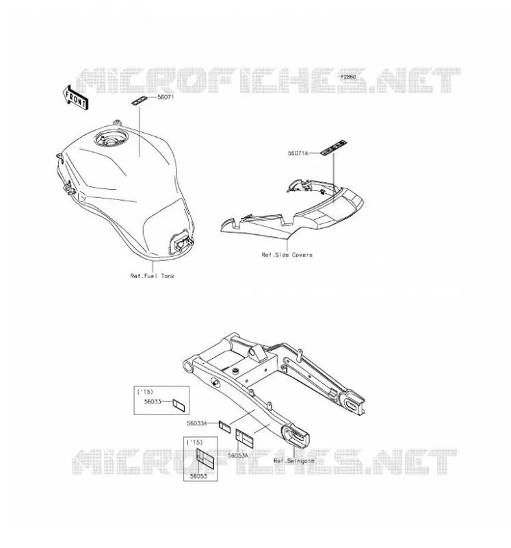 LABEL Kawasaki MOTOS 1000 2016 VERSYS 1000  KLZ1000BGF
