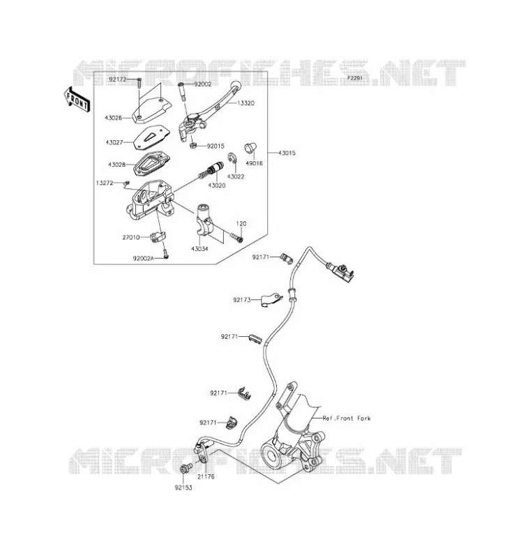 MAITRE CYLINDRE AV Kawasaki MOTOS 1000 2016 VERSYS 1000  KLZ1000BGF