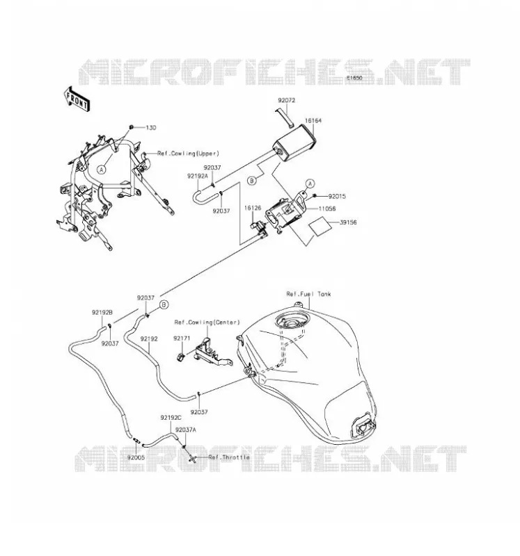 SYSTEME D'EVAPORATION CARBURANT Kawasaki MOTOS 1000 2016 VERSYS 1000  KLZ1000BGF