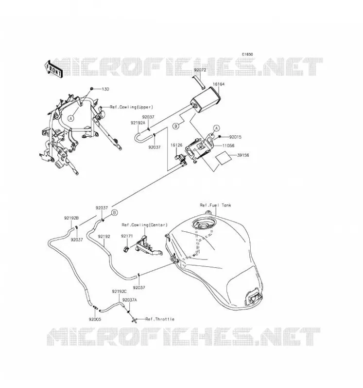 SYSTEME D'EVAPORATION CARBURANT Kawasaki MOTOS 1000 2016 VERSYS 1000  KLZ1000BGF